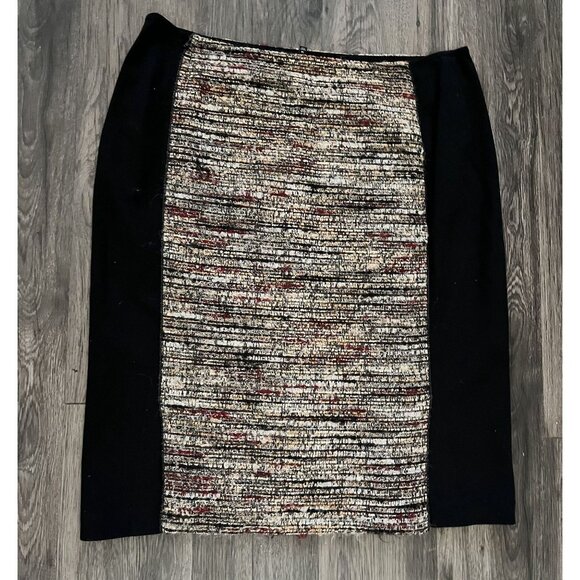 Women's Lafayette 148 New York Skirt Stretch Knit Tweed‎ Pencil Straight Size 14 - Picture 5 of 6